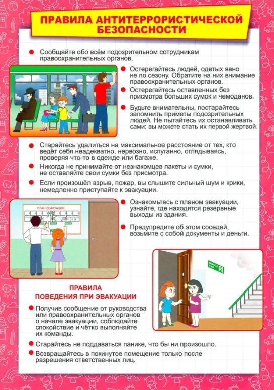 

Тематический плакат "Правила антитеррористической безопасности"