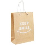 Пакет А5 "KEEP SMILE" бел.шрифт, крафт, нейтр.