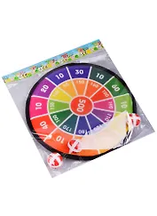 Дартс на липучке, 28 см, Радужный (пакет) с подв. (11-02330-28-A/15-02330-28-A)