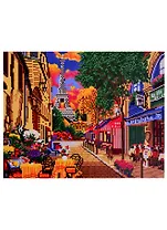 Алмазная мозаика на подрамнике Уютная улица Парижа (AS4039) (40х50см) (30цв.) (коробка)