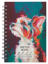 Скетчбук А5 60л "Верный друг" белый офсет, 120г/м2, софт.тач., евроспираль