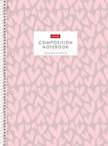Тетрадь А4 120л кл. "LOVE IS..." 7БЦ, спираль, ламинация soft touch