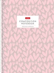 Тетрадь А4 120л кл. "LOVE IS..." 7БЦ, спираль, ламинация soft touch