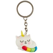 Брелок Котик-единорог Dreams & Kisses (ПВХ) (3,5 см) (12-Benjia-DK-256) - 0
