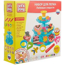 Набор для лепки ТМ Let`s play/Лэтс плэй Любимые сладости, 25см 36739