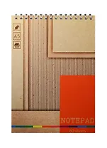 Блокнот А5 60л кл. "Kraft" карт.обл., гребень, ассорти, БиДжи