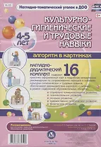 Культурно-гигиенические и труд. навыки Алгоритм в картинках (4-5л.) Нагл.-дидакт. компл. (16 карточек/картон/А4+методичка) (НагТемУгВДОО) (ФГОС ДО) (упаковка) (Н-15)