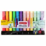 Текстовыделители 12цв "ORIGINAL NEON" на подставке, пл/уп, BRAUBERG