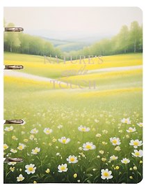 Тетрадь 100л кл. "Утренний пейзаж.1" на кольцах, пласт.обл., полноцв.печать, тиснение фольгой Серебро