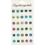 Наклейки Глаза акрил, 30шт, D10мм (орр)