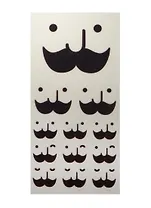 Наклейка Усы и очки (3шт) (10х20)