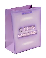 Пакет А5 23*18*10 "С днем рождения. Basic" нейтр., бум.мат.ламинат