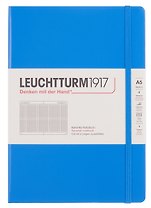 Книга для записей A5 125л кл. "Medium" тв.обложка, цвет небесный, Leuchtturm1917