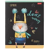 Тетрадь в клетку Hatber, Be happy, 48 листов, в ассортименте
