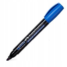 Маркер перманентный синий, скошенный, Faber-Castell