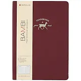 Ежедневник недат. А5 96л "Bambi" бордовый, иск.кожа, интегр.переплет, тонир.блок, ляссе