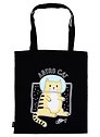 Сумка-шоппер Кот-космонавт Astro cat черная, текстиль 40см.*32см.