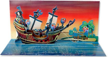 3D открытка Пиратский корабль (Pirates) (панорама) (A053)