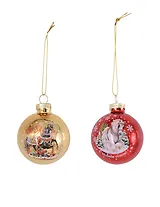 Новогоднее подвесное украшение Символ года (стекло) (6х6см)