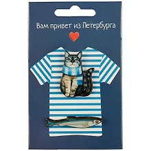Набор значков Кот + Корюшка