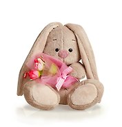 Мягкая игрушка Зайка Ми с розовым букетом (15 см) (SidXt30)