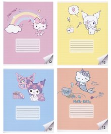Тетрадь в линейку Centrum «Hello Kitty+Kuromi» в ассортименте, 12 листов