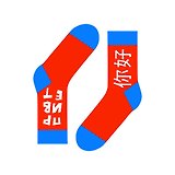 Дизайнерские носки St.Friday, размер 34-37, красный