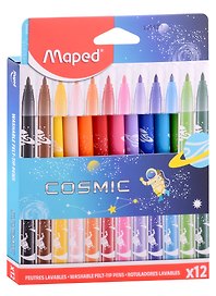 Фломастеры «Jungle cosmic» Maped, 12 цветов