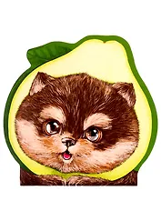 Блокнот 120*117 30л "АВОКАДОПЕС" фигурная вырубка, карт.обл., скоба