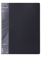 Папка 100ф А4 "STANDARD" пластик 0,8мм, черная 