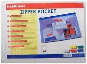 Папка на молнии А4 прозрачная, Erich Krause