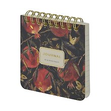 Блокнот 90*90 60л лин. "FLORA.ГРАНАТ" тверд.обл., мат.лам.soft-touch, фольга, спираль, BrunoVisconti