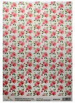 Декупажная карта Дикие розы (фон) 21*30см