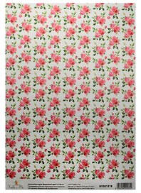 Декупажная карта Дикие розы (фон) 21*30см
