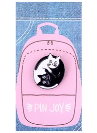 Значок «Коты Инь-Ян», металл, Pin Joy