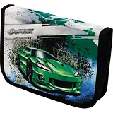 Пенал 1отд. "Форсаж" прямоугольный 19.5*13,5см, покрытие текстиль, c наполнением (17 предметов), Proff