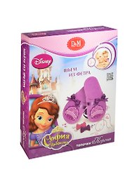 Набор для творчества. Шьем тапочки из фетра «Disney София. Корона»