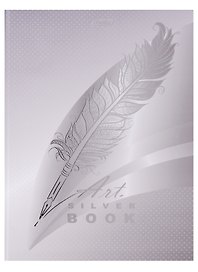 Книга для записей А4 80 листов клетка "Silver book"