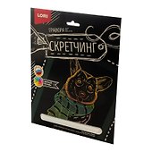 Набор для творчества Lori. Скретчинг. Гравюра «Животные. Корги в шарфе» - 1