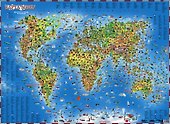 Карта мира для детей А0 (в новых границах) - 0