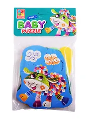 Мягкие пазлы Baby Puzzle Чудо ферма 4 картинки, 13 элементов Vladi Toys