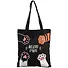 Сумка-шоппер Meow power: Кошачьи лапки черная, текстиль, 40см.*32см., с 2 ручками - 0
