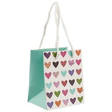 Подарочный пакет «Разноцветные сердечки», А6