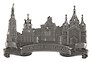 Магнит-фигурка Нижний Новгород Коллаж Рождественская церковь (мет.стразы) (цв.ант.олово) (027-9ATN-76K19)