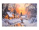 Календарь квартальный 2026г 297*695 "Зима" настенный, трёхблочный, спираль