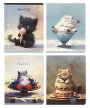 Тетрадь в клетку Be positive, "Чувиляева. Sweet cats", 48 листов, в ассортименте