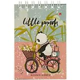 Блокнот А7 40л кл. "УДИВИТЕЛЬНЫЕ ПАНДЫ" гребень, ассорти