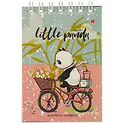 Блокнот А7 40л кл. "УДИВИТЕЛЬНЫЕ ПАНДЫ" гребень, ассорти