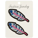 Термонаклейка с пайетками Перышки, 2шт, 13*15 (орр)