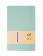Книга для записей А5 96л лин. "Joy Book. Сахарный лед" иск.кожа, тонир.блок, скругл.углы, ляссе, резинка, карман на задн.форзаце